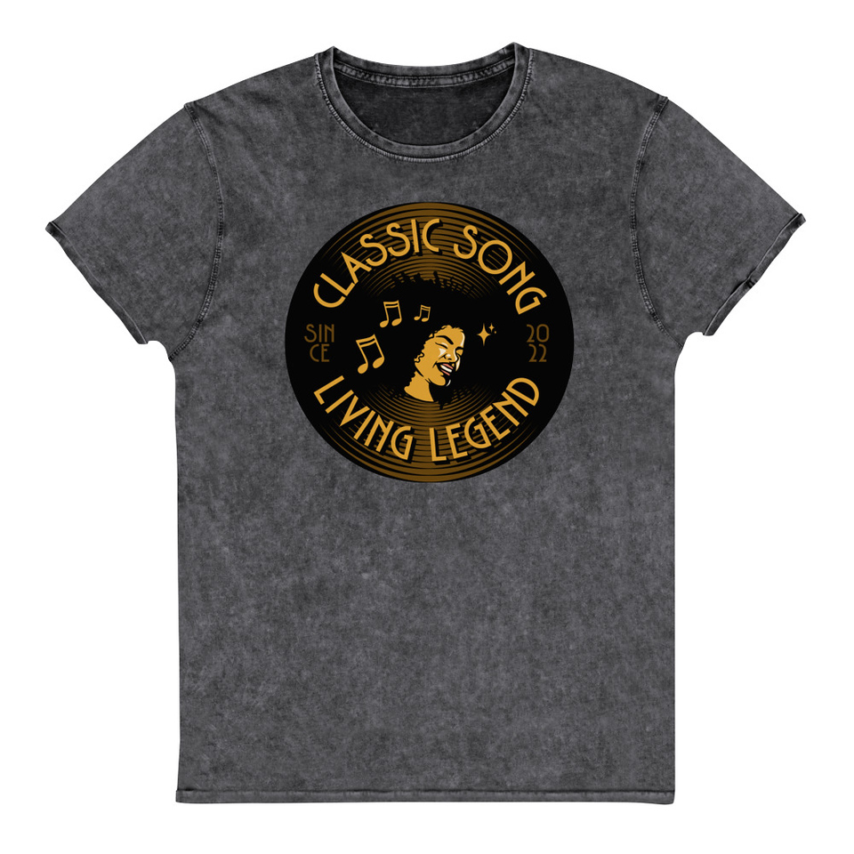 Classic Song - Music Record Unisex Denim T-Shirt