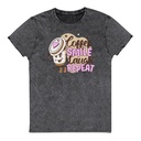 Coffee is Happiness - Retro Cartoon Mascot Unisex Denim T-Shirt