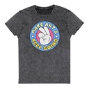Colorful Fun Retro Style Badge Unisex Denim T-Shirt