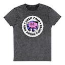 Colorful Fun Retro Style Coffee Quote Unisex Denim T-Shirt