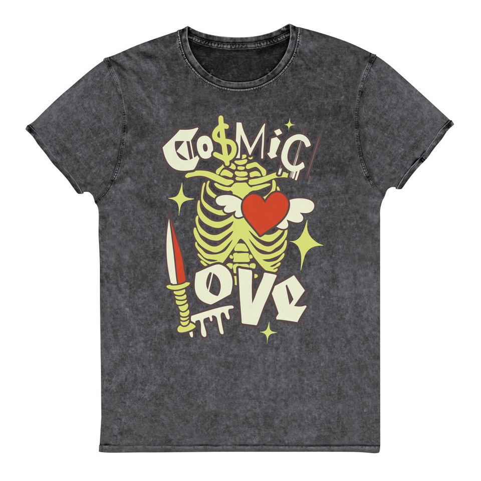 Cosmic Love (2) Unisex Denim T-Shirt