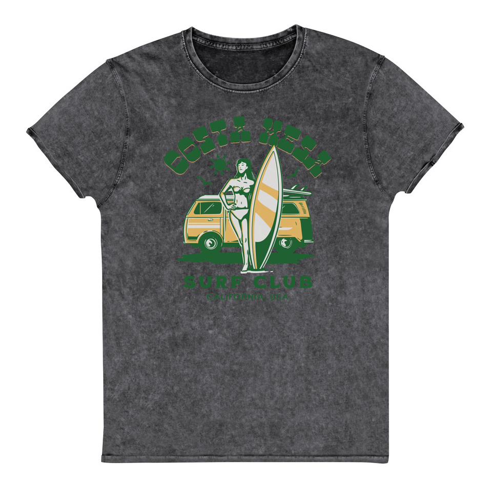 Costa Mesa Surf Club - Campervan Unisex Denim T-Shirt