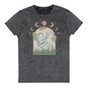 Cottagecore Frog Botanical Unisex Denim T-Shirt