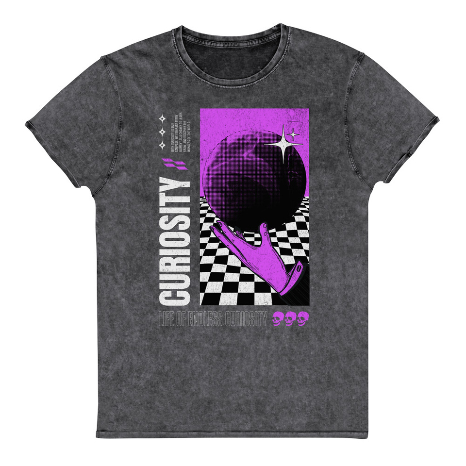 Curiosity Streetwear Unisex Denim T-Shirt