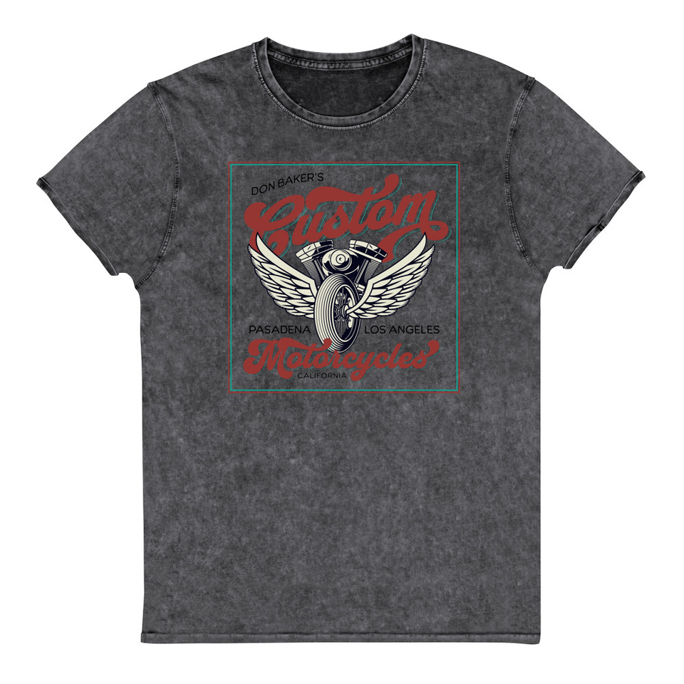custom motorcycle  Unisex Denim T-Shirt