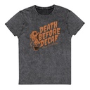 Death Before Decaf - Coffee Unisex Denim T-Shirt
