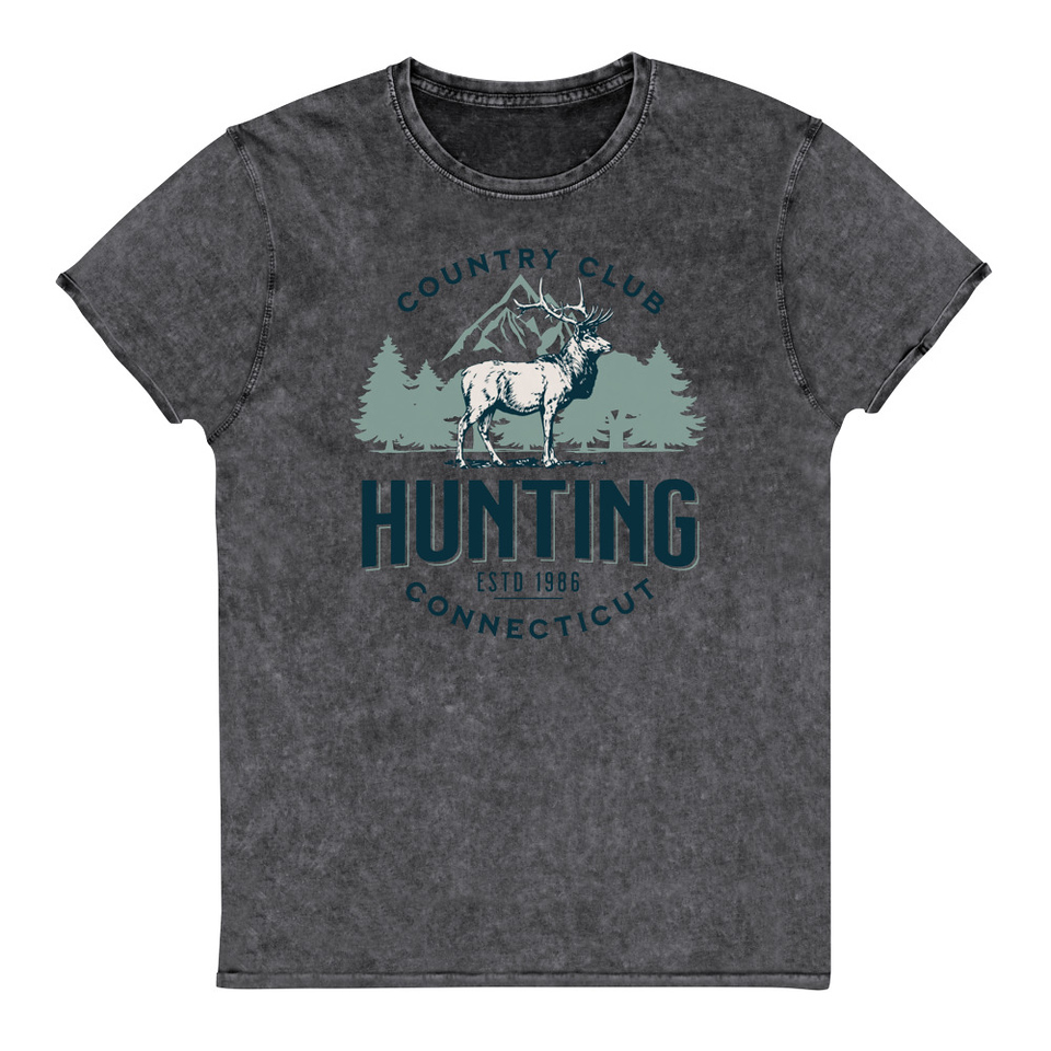 Deer Hunting Country Club  Unisex Denim T-Shirt