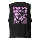'Press Pause' Anime Gaming Unisex Muscle Shirt
