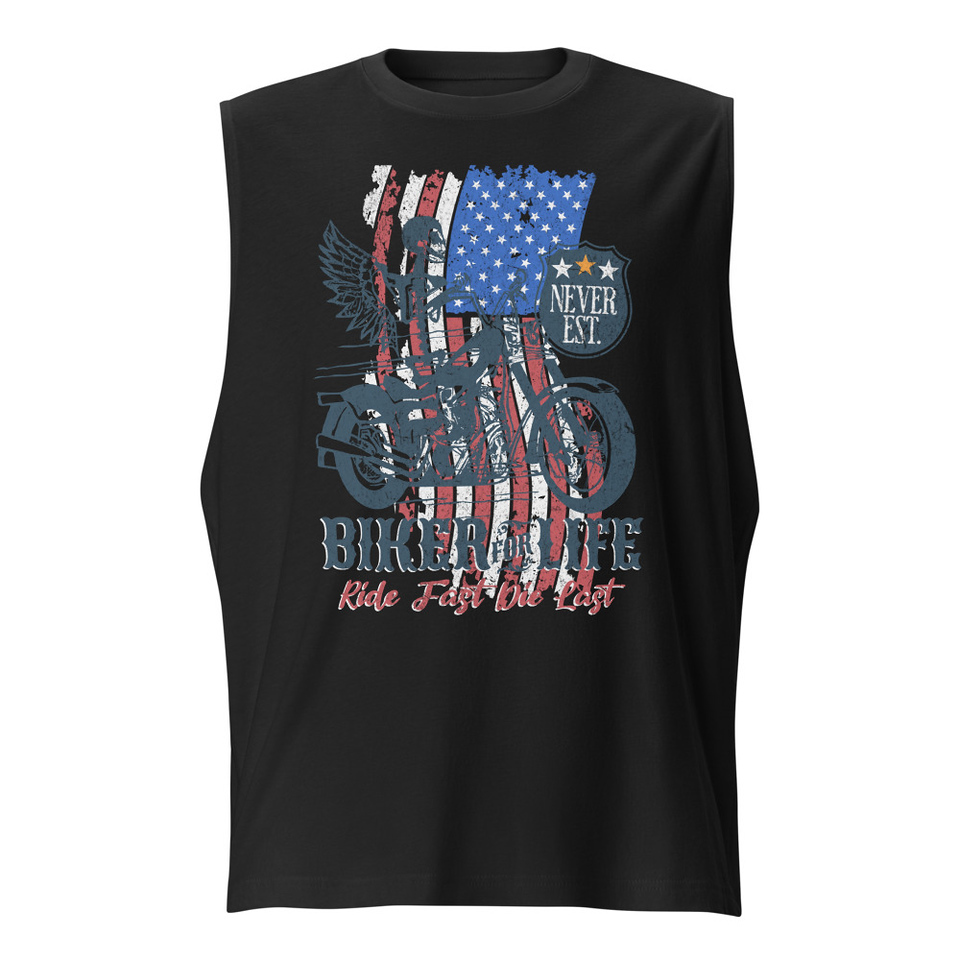 American Biker for Life Unisex Muscle Shirt