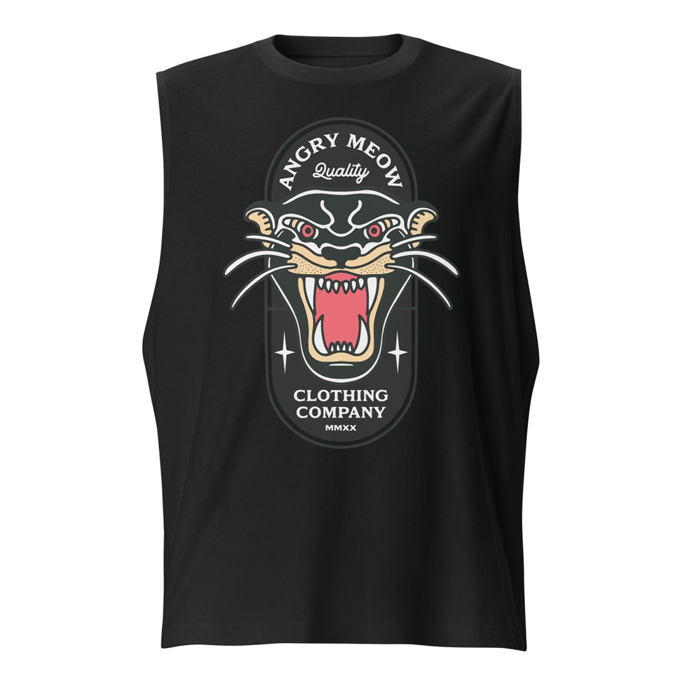 Angry Meow Clothing Company - Panther Unisex Muscle Shirt