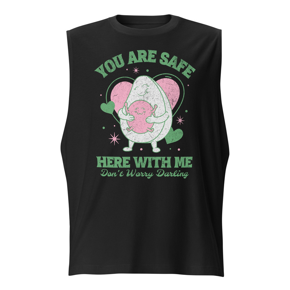 Avo Love - Typographic Cartoon Streetwear Unisex Muscle Shirt