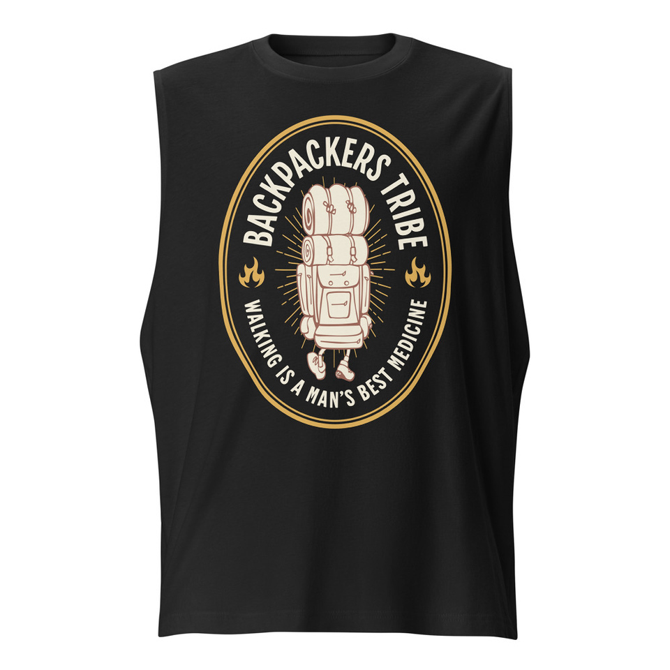 Backpackers Tribe - Adventure Badge Unisex Muscle Shirt