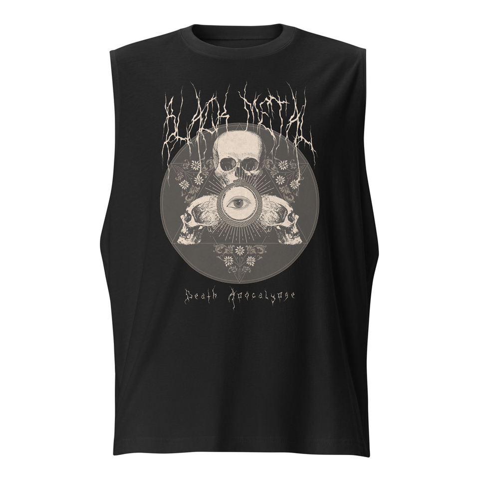 Black Metal - Hardcore skull theme design Unisex Muscle Shirt