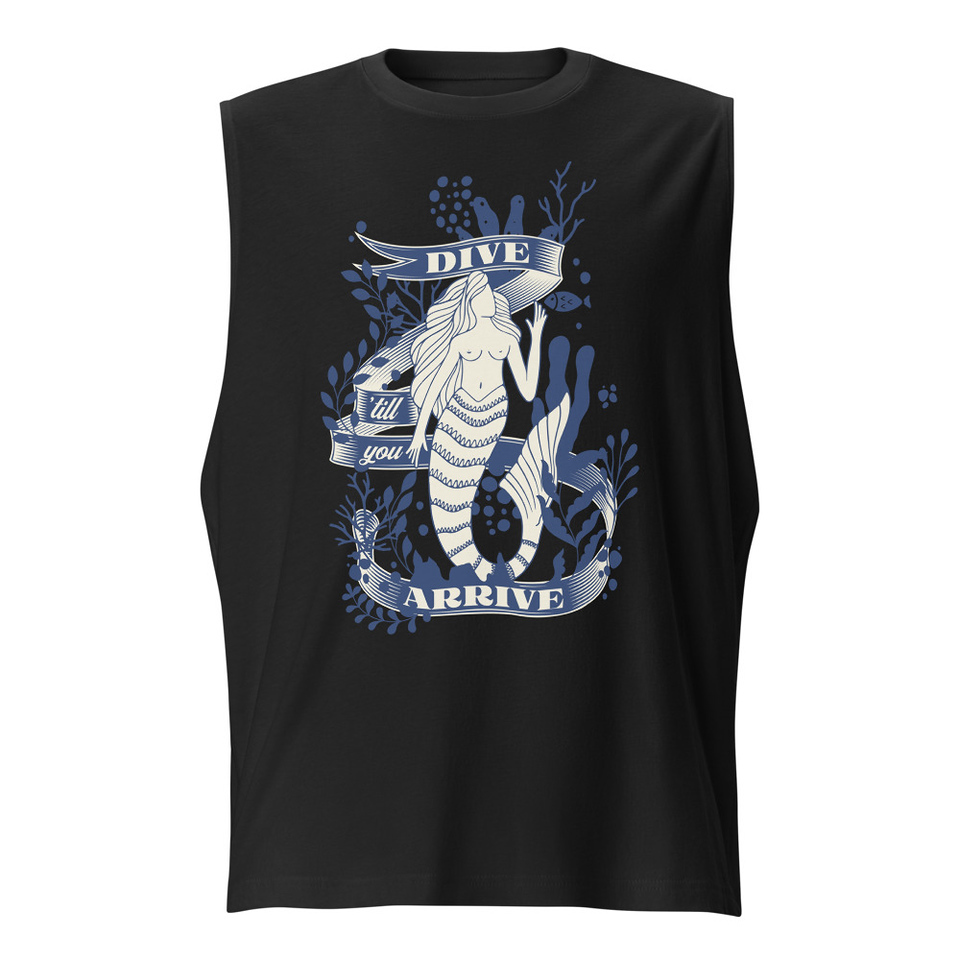 Blue Mermaid - Nautical Unisex Muscle Shirt