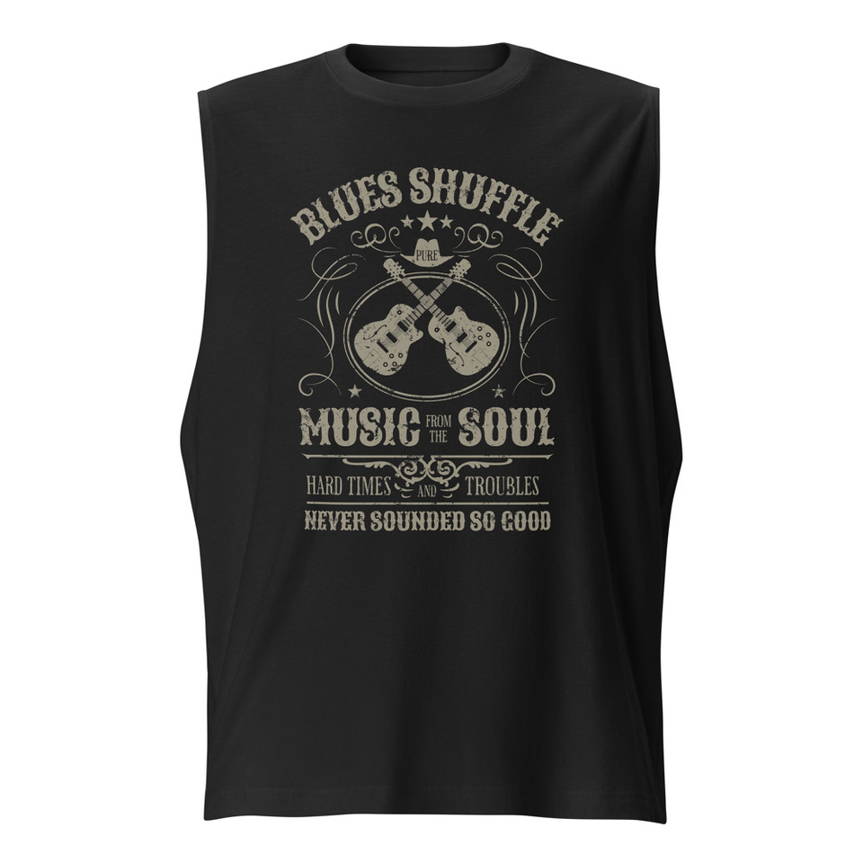 Blues Music from the Soul - Guitar Unisex Muscle Shirt