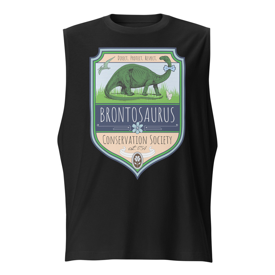 Brontosaurus Conservation Society Unisex Muscle Shirt