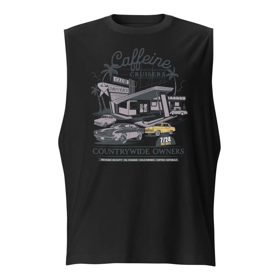 Caffeine Cruisers Unisex Muscle Shirt