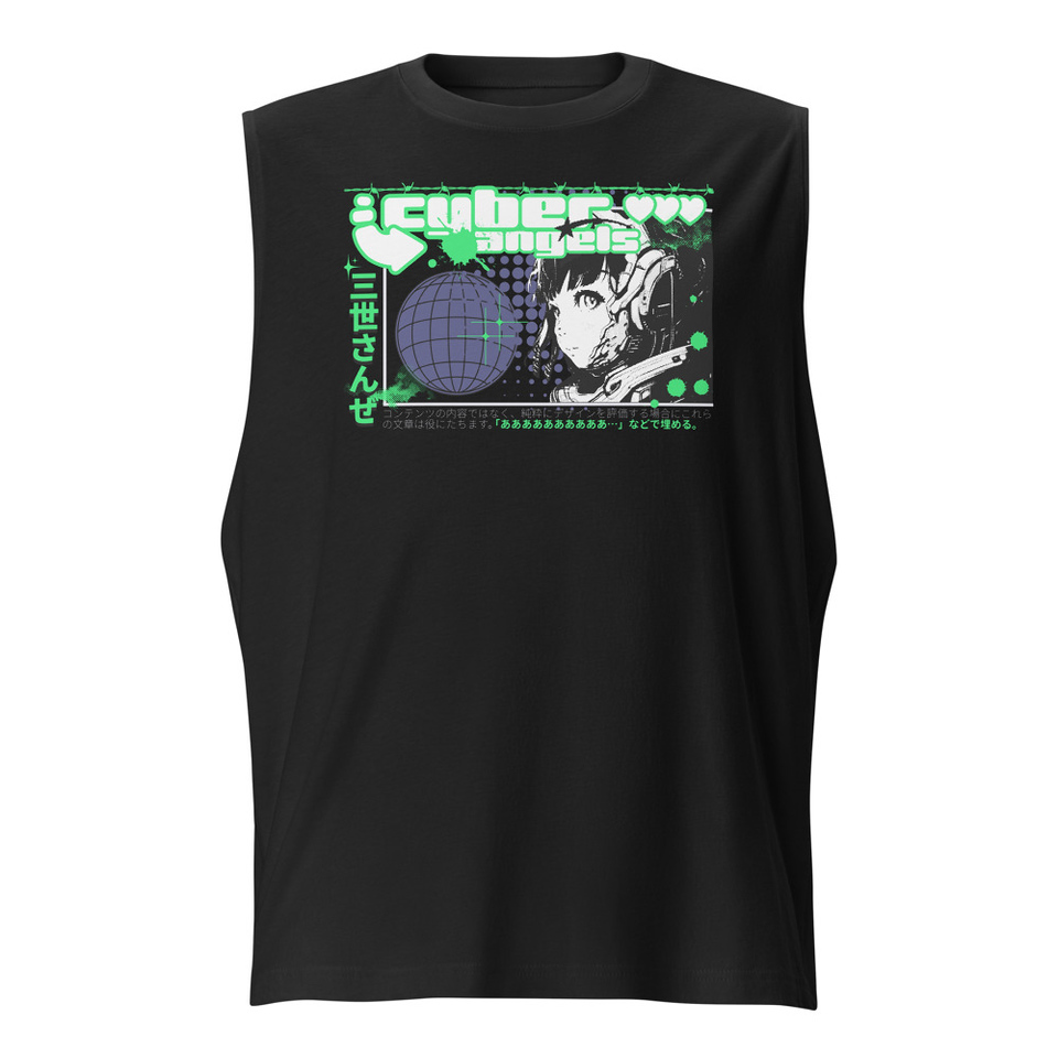 Cyber Angels - Y2k Girl Anime Unisex Muscle Shirt