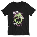 'Enjoy Your Trip' Punk Skull Unisex V-Neck Tee