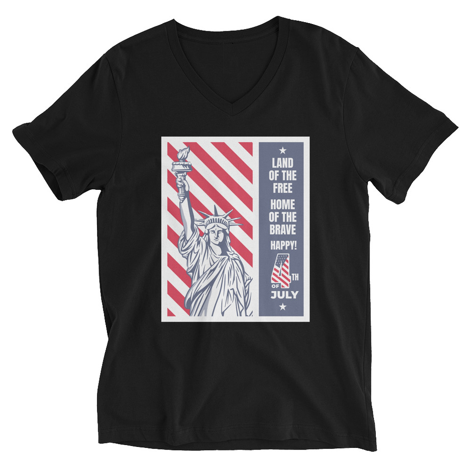 4th of July Unisex V-Neck Tee