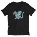 A Dragon Rises - Typographic Lettering Unisex V-Neck Tee