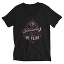 Adrenaline in my Veins - Victorian Unisex V-Neck Tee