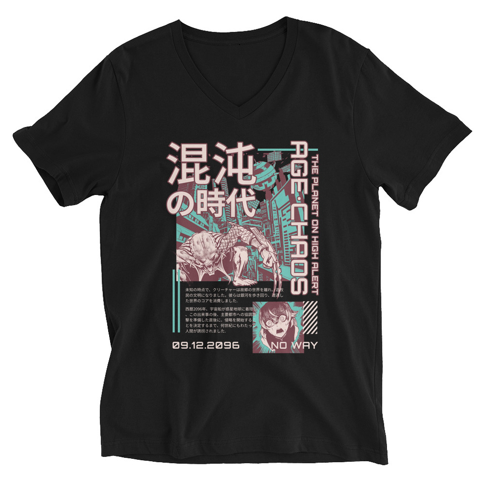 Age of Chaos - Japanese Anime Unisex V-Neck Tee