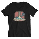 Albuquerque - Retro Hot Air Baloon Unisex V-Neck Tee