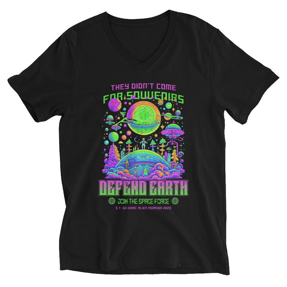 Alien Invasion Unisex V-Neck Tee
