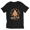 All Tricks No Treats - Pumpkin Mascot Unisex V-Neck Tee