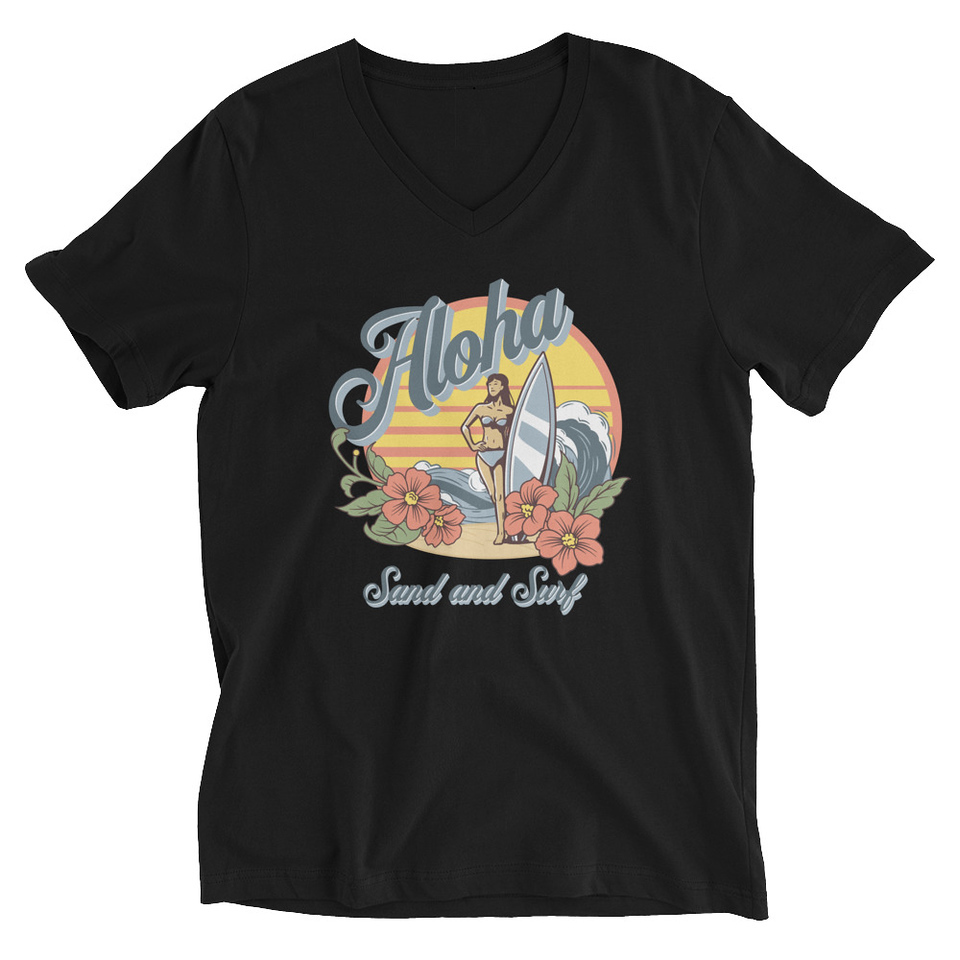 Aloha Unisex V-Neck Tee
