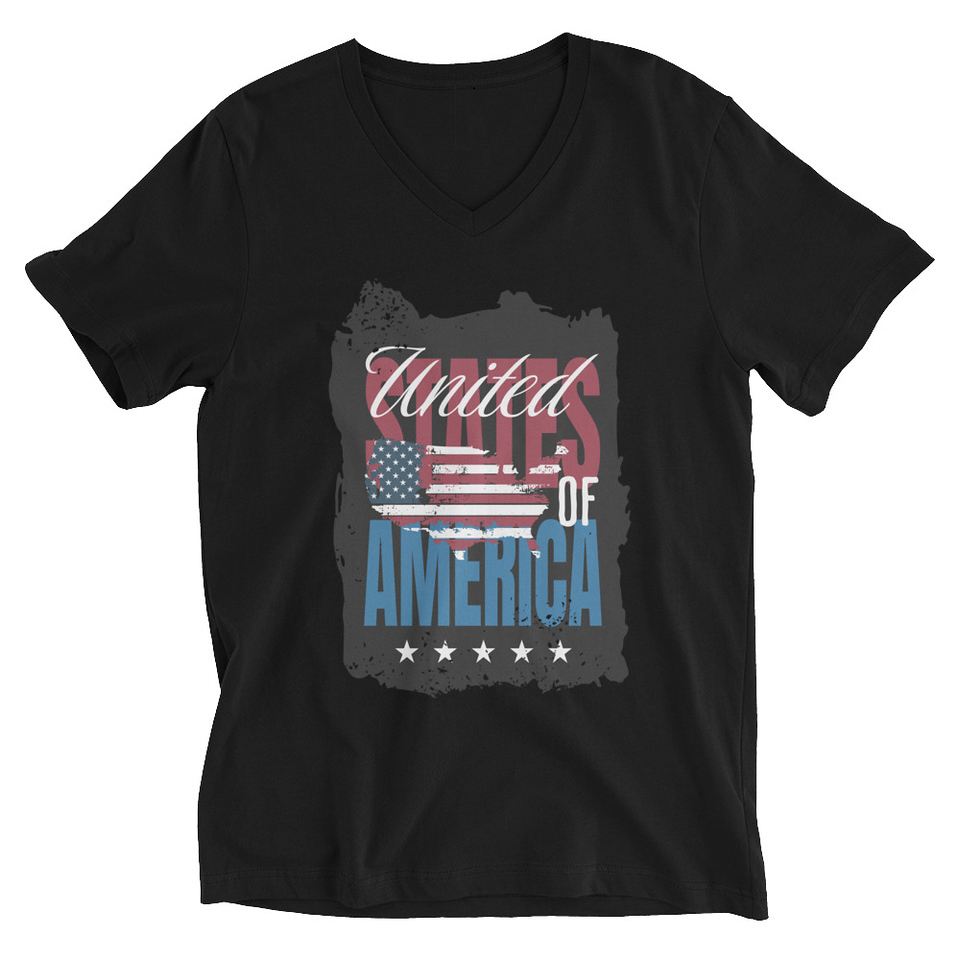 America (3) Unisex V-Neck Tee