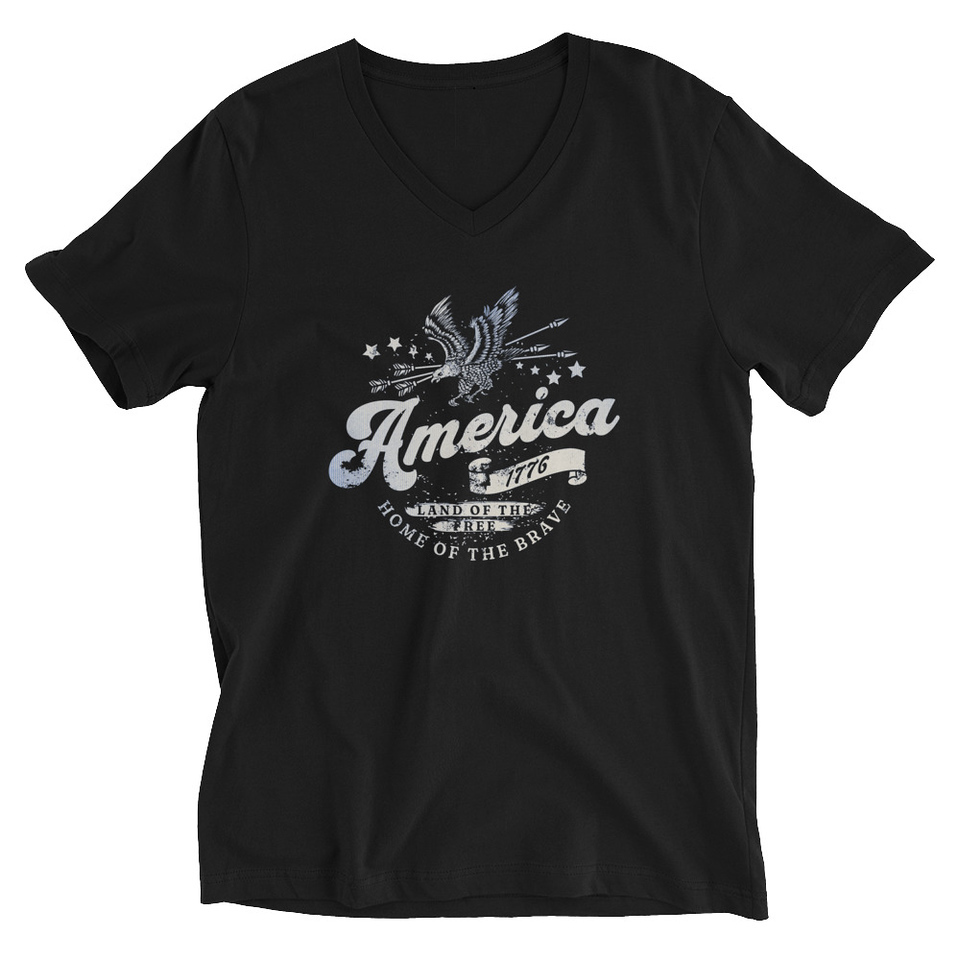 America 1776 Unisex V-Neck Tee