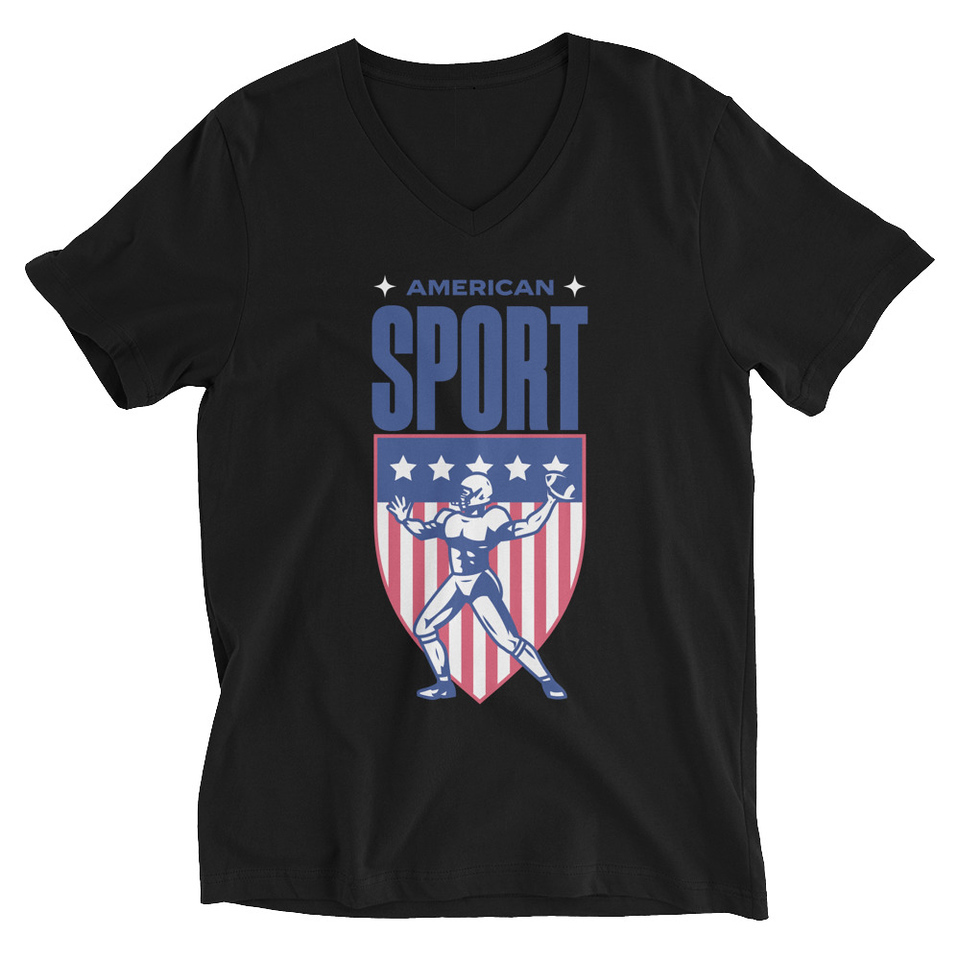 American Football Sport Unisex V-Neck Tee