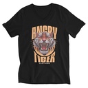 Angry Tiger - AI Unisex V-Neck Tee
