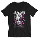 Anime Broken Wings - Neon Japanese Style Unisex V-Neck Tee