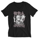 Anime Celebrity Girl - Japanese Cyber Streetwear Unisex V-Neck Tee