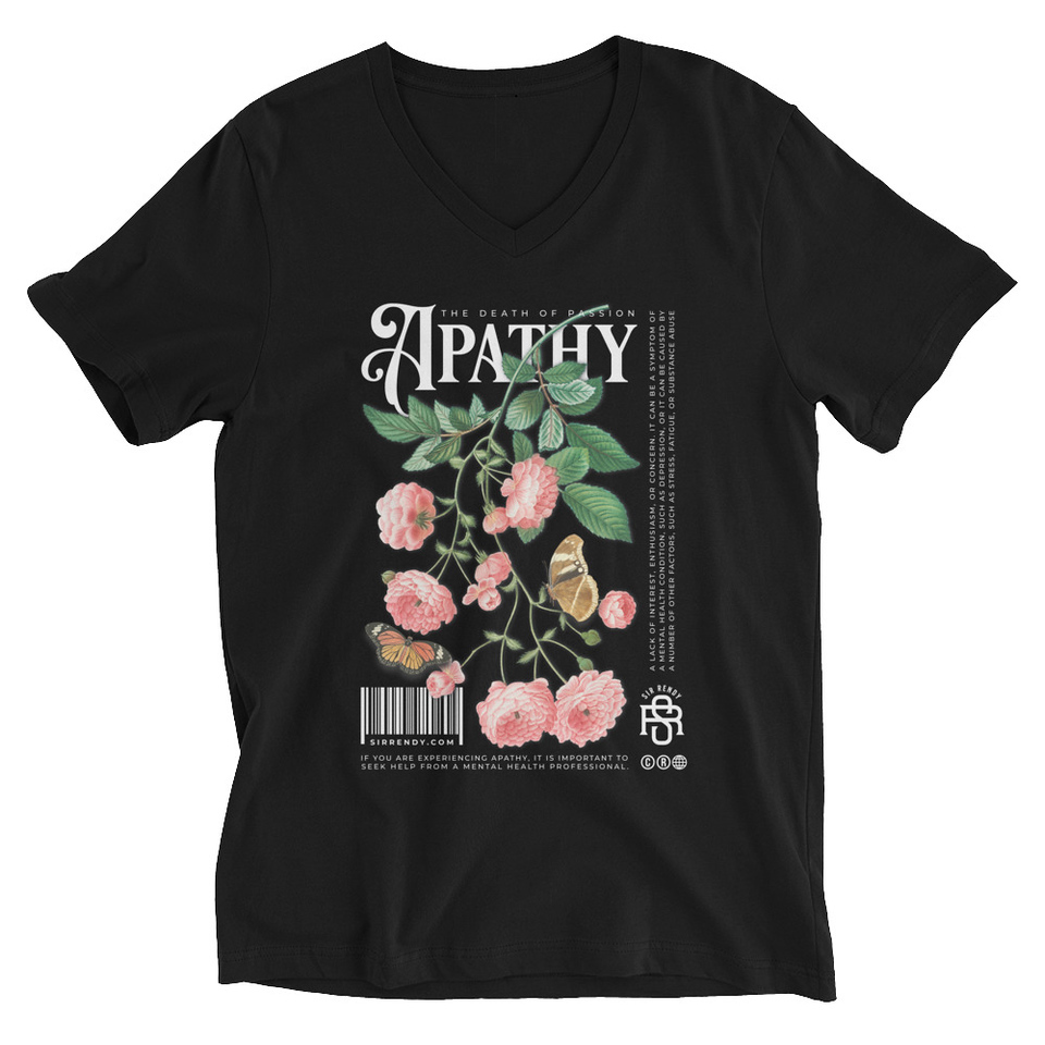 Apathy Unisex V-Neck Tee