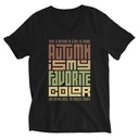 Autumn is my Favorite Color - Lettering Unisex V-Neck Tee