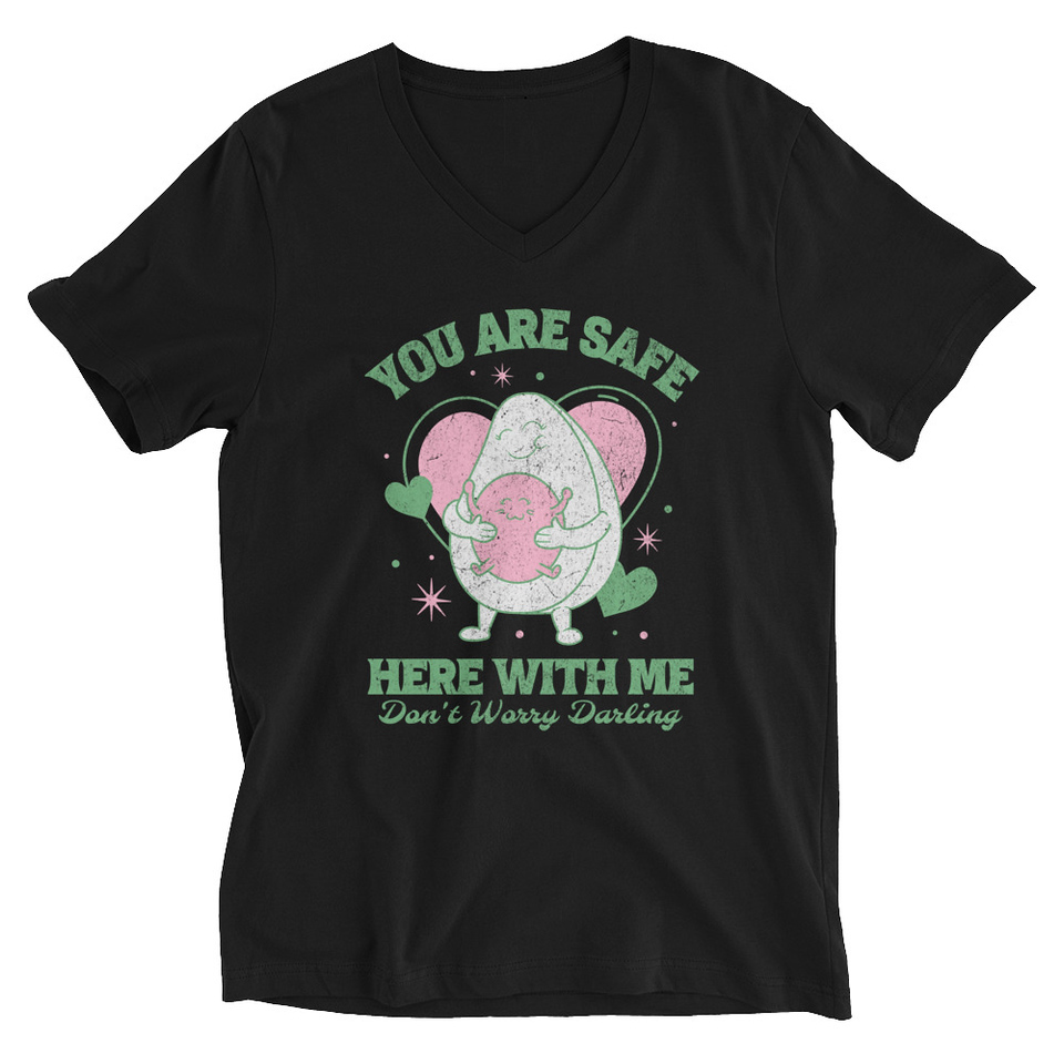 Avo Love - Typographic Cartoon Streetwear Unisex V-Neck Tee