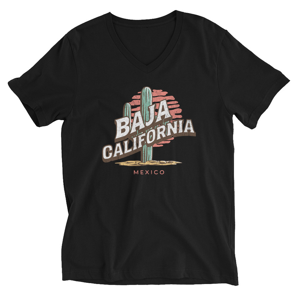 Baja Cali Mexico Unisex V-Neck Tee