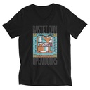 Bastet can Open Doors Unisex V-Neck Tee