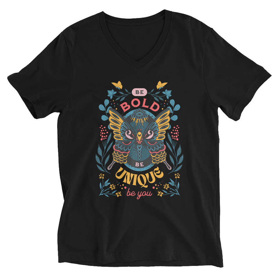 Be Bold Be Unique Unisex V-Neck Tee