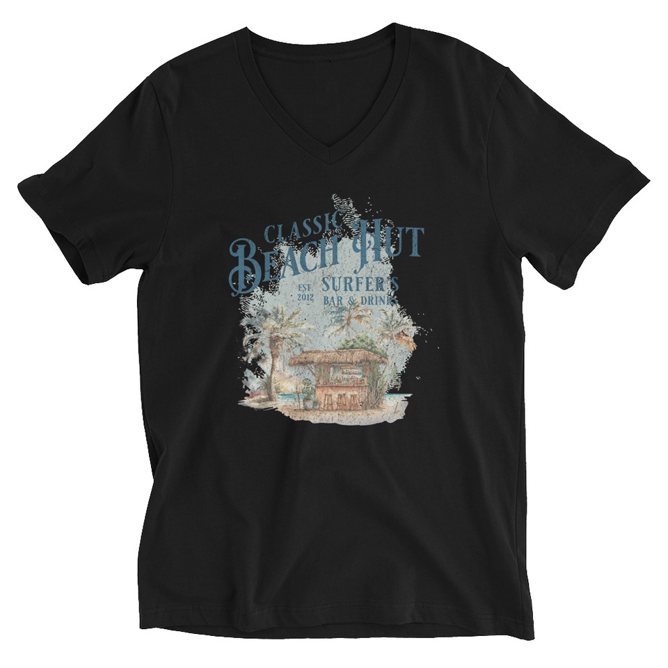 Beach Hut Unisex V-Neck Tee