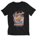 Bells Beach Australia Sunset Surfing Unisex V-Neck Tee