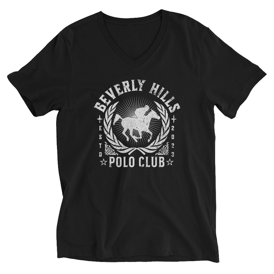 BEVERLY HILLS POLO CLUB Unisex V-Neck Tee