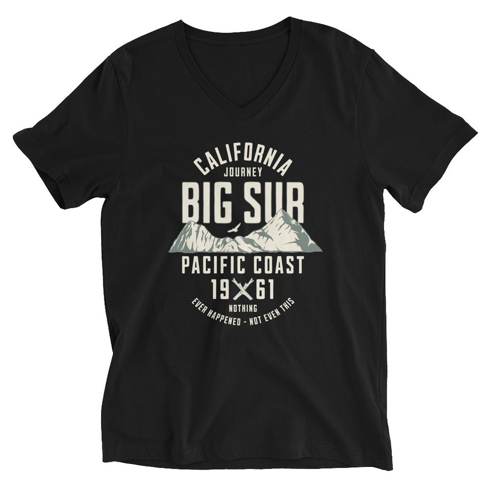Big Sur - Outdoor Mountain Unisex V-Neck Tee