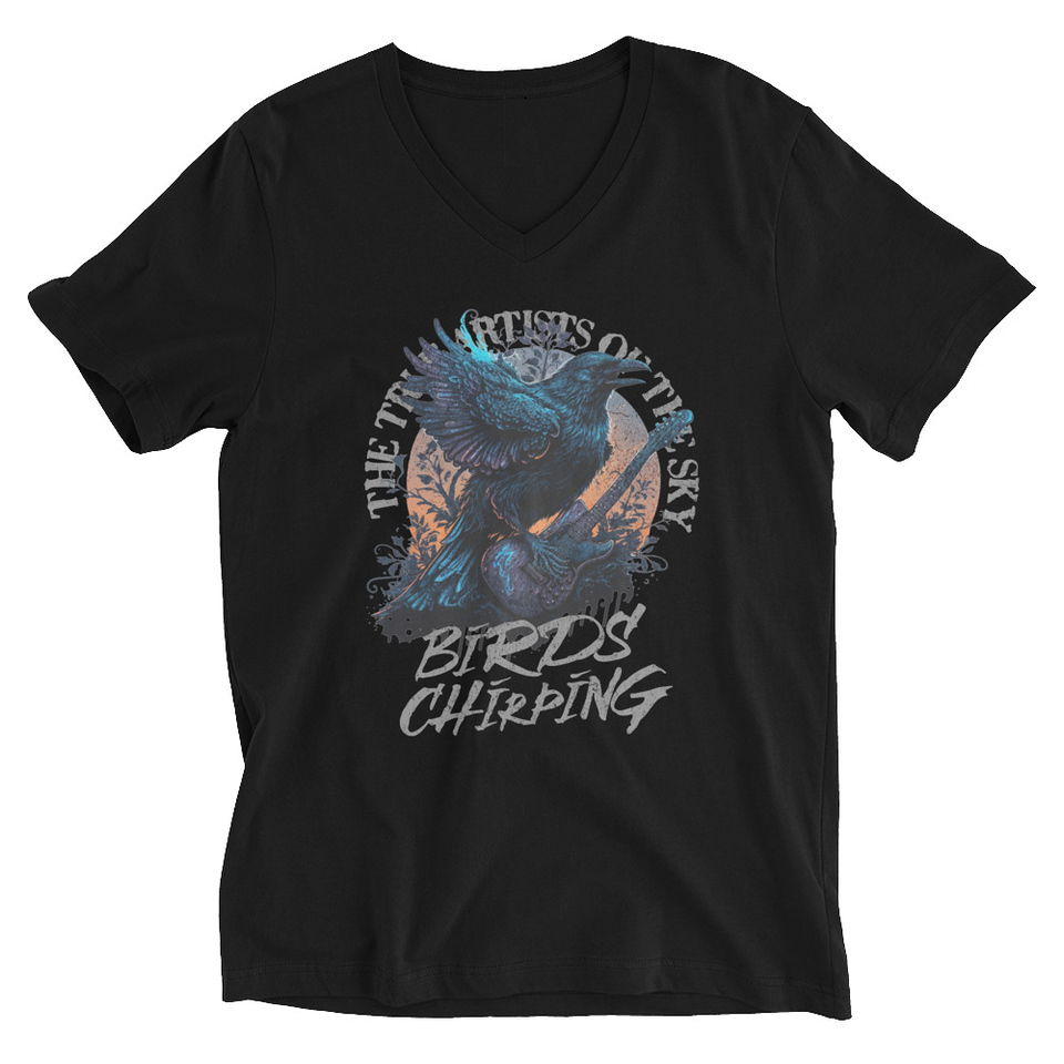 Birds Chirping Unisex V-Neck Tee