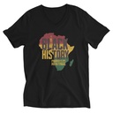 Black History - Heritage Map Unisex V-Neck Tee
