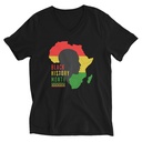 Black History Month - African Continent Unisex V-Neck Tee